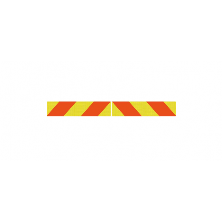 MARKER BOARD TYPE 2 & 3 ECE 70 AMBER / YELLOW CHEVRONS VINYL SELF ADHESIVE (PAIR)