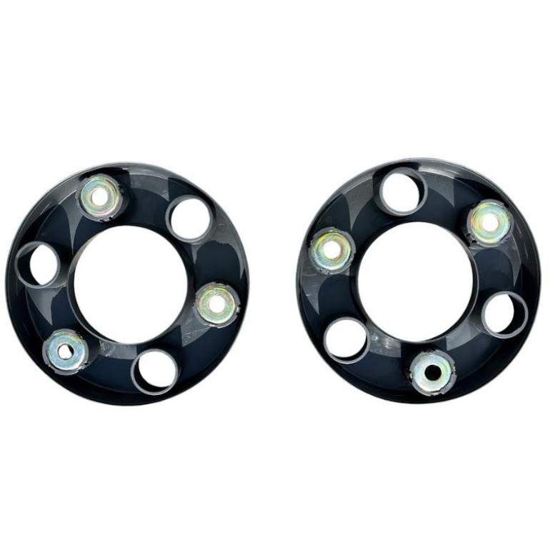 6 HOLE DARK GREY WHEEL RIM NUT COVERS (PKT)