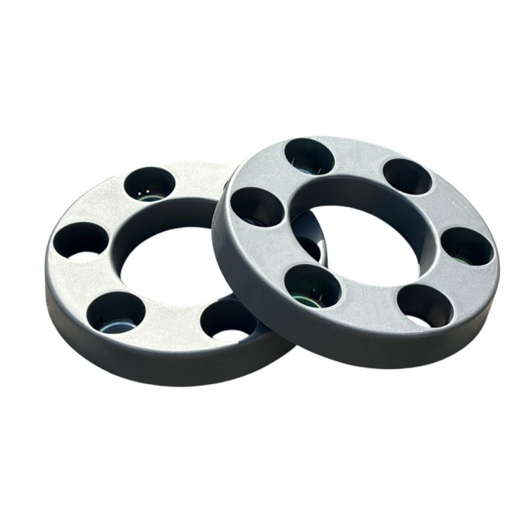 6 HOLE DARK GREY WHEEL RIM NUT COVERS (PKT)