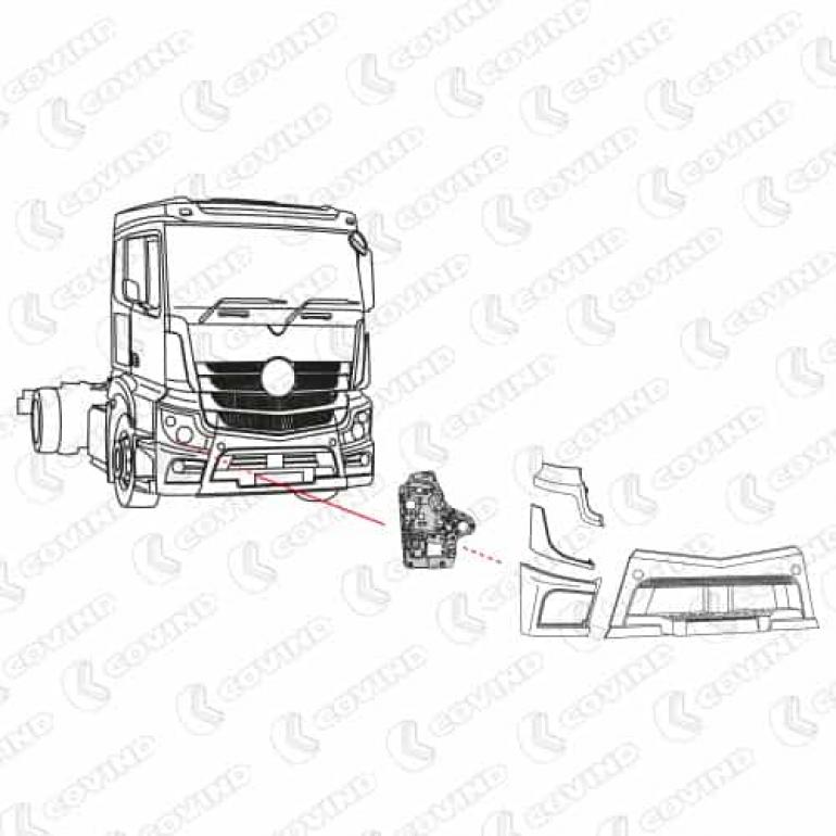 HEADLAMP SUPPORT HOUSING PASSENGER SIDE LH