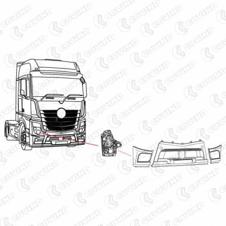 HEADLAMP SUPPORT HOUSING DRIVER SIDE RH