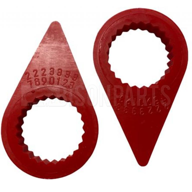 27MM WHEEL NUT INDICATOR RED (PKT 100)