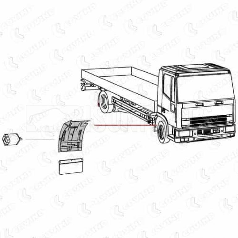 DARK GREY CAB DROPWING DRIVER SIDE RH