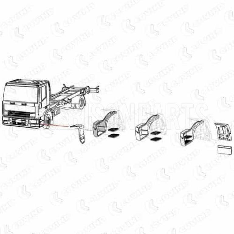 LIGHT GREY UPPER STEPWING PASSENGER SIDE LH