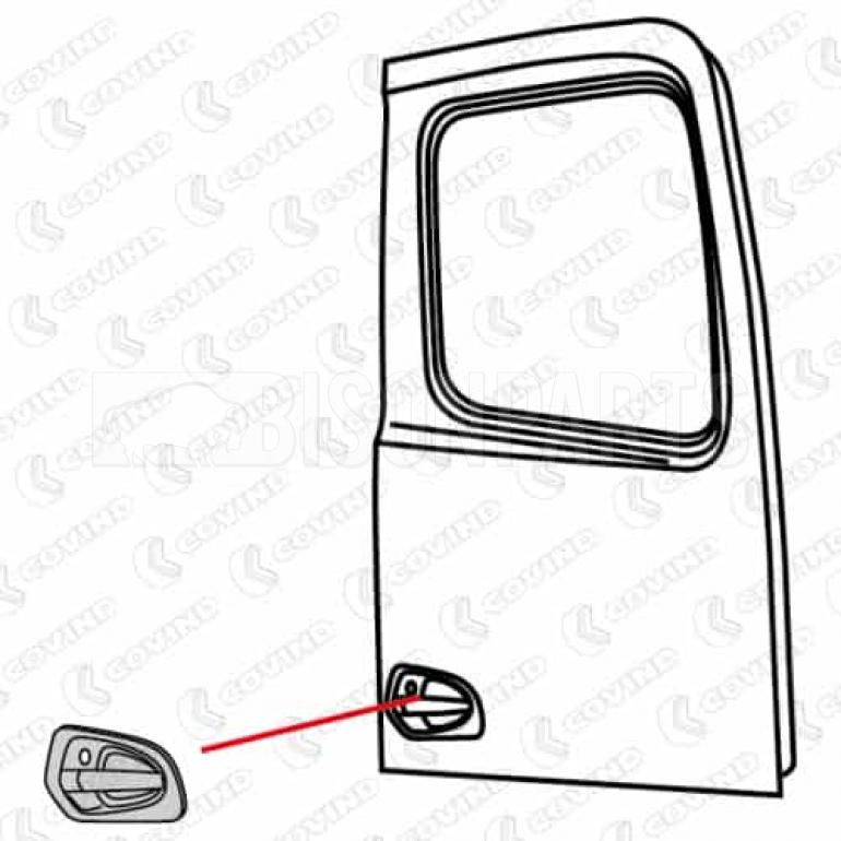 OUTER DOOR HANDLE DRIVER SIDE RH