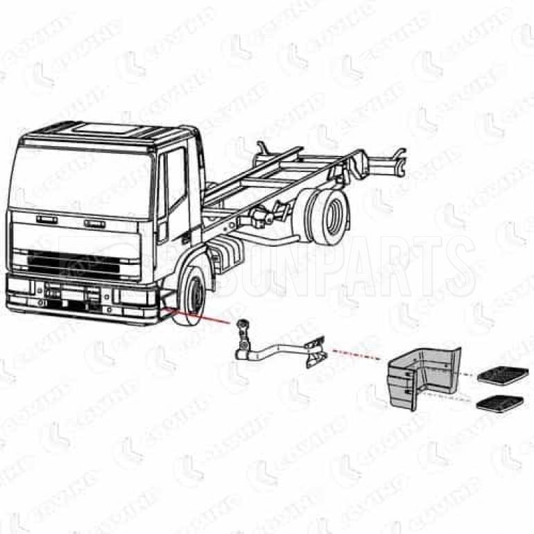 LOWER STEP SURROUND PASSENGER SIDE LH