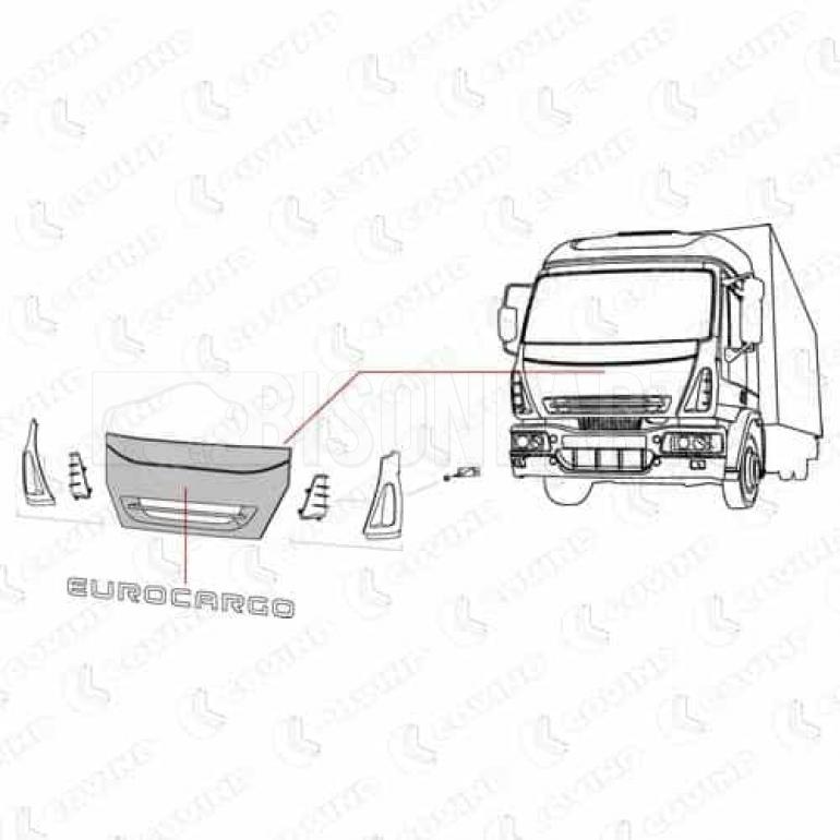 PRIMED FRONT GRILLE BONNET PANEL
