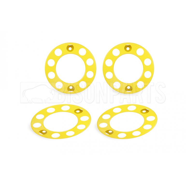 22.5" YELLOW COATED STEEL WHEEL RIM COVERS (PKT 4)