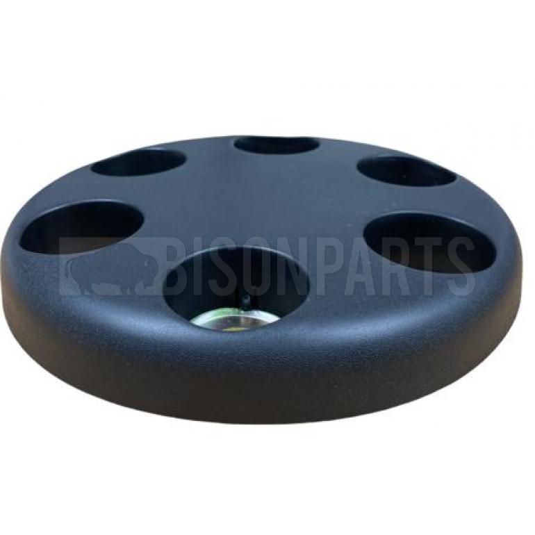 BLACK 6 STUD WHEEL HUB COVER