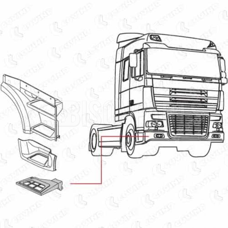 LOWER STEP SUPPORT BRACKET DRIVER SIDE RH