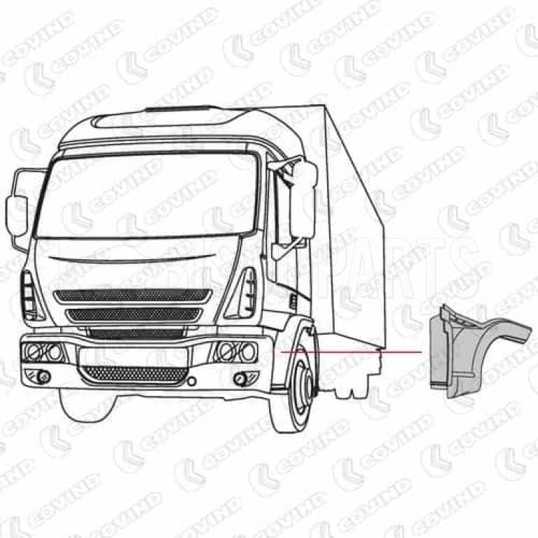 BLACK UPPER STEPWING PASSENGER SIDE LH