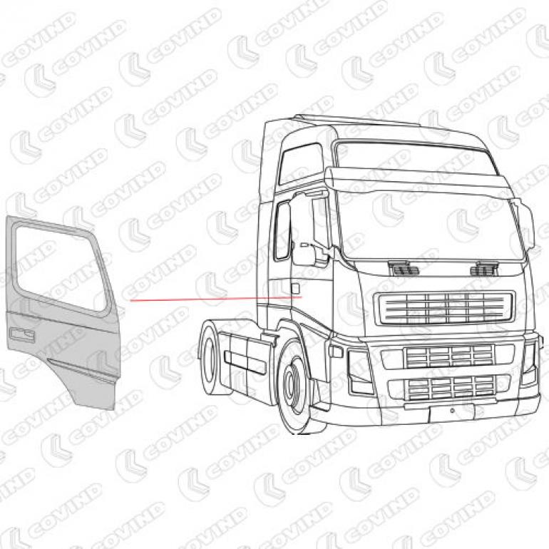 PRIMED DOOR SHELL ONLY DRIVER SIDE RH