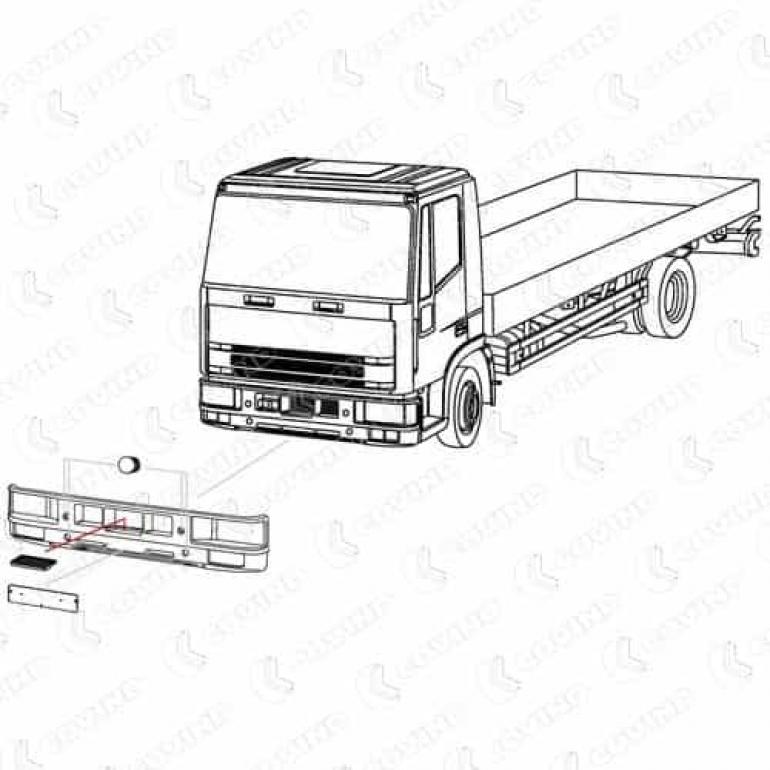 BUMPER CENTRAL STEP TREAD PLATE