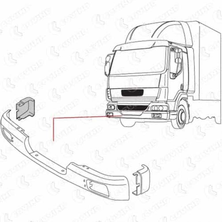 GREY BUMPER END CAP DRIVER SIDE RH