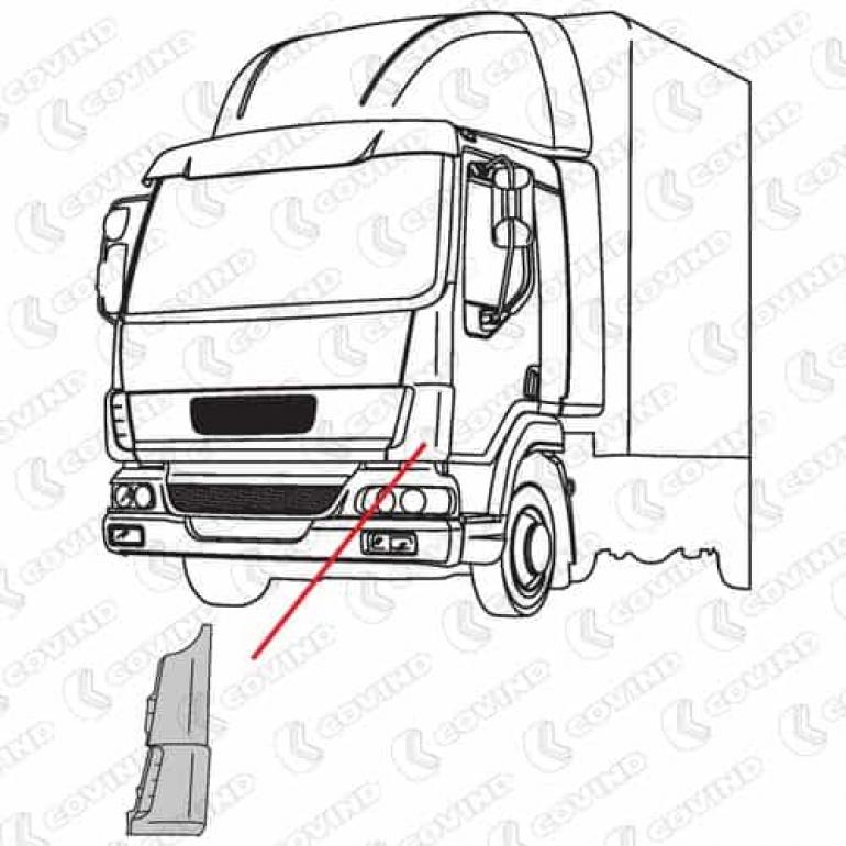 PRIMED CORNER DEFLECTOR PANEL PASSENGER SIDE LH