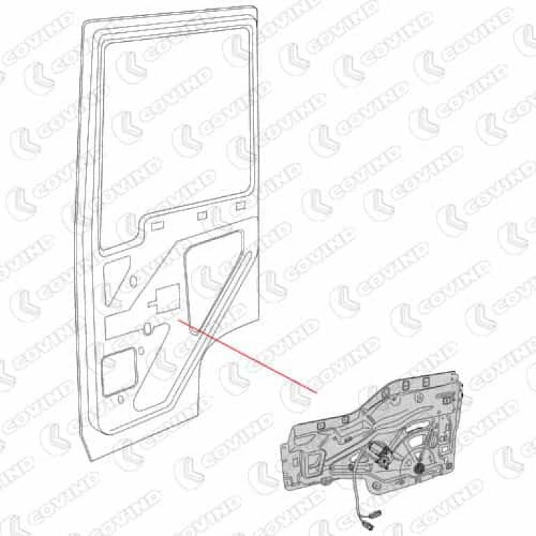 WINDOW REGULATOR & MOTOR DRIVER RH