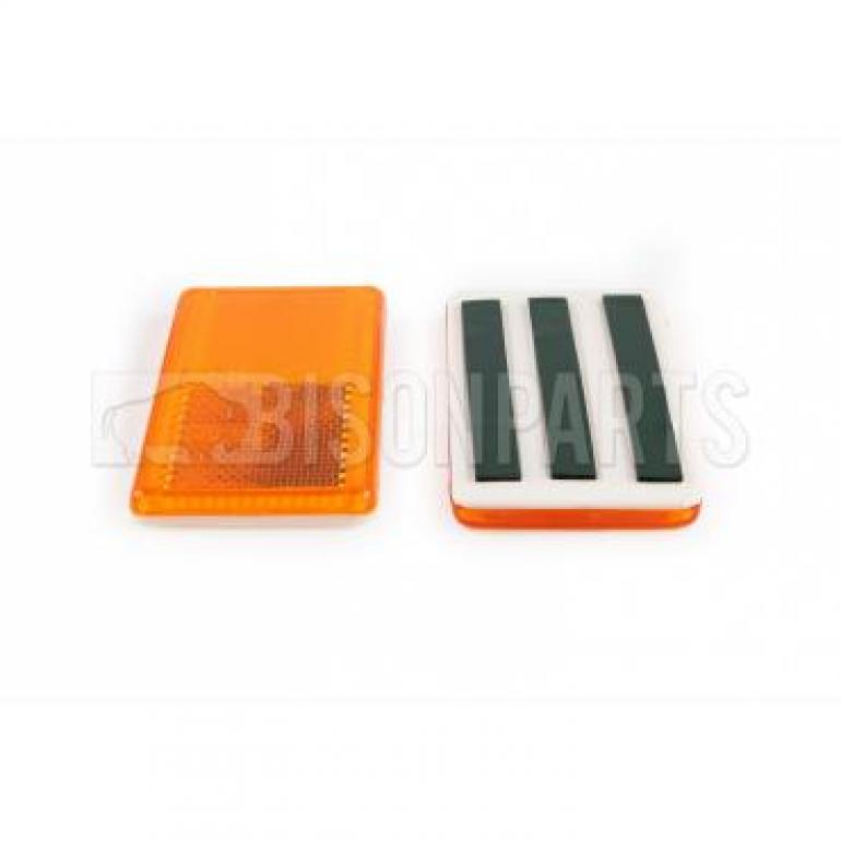AMBER SELF ADHESIVE SIDE REFLECTOR (PKT 10)