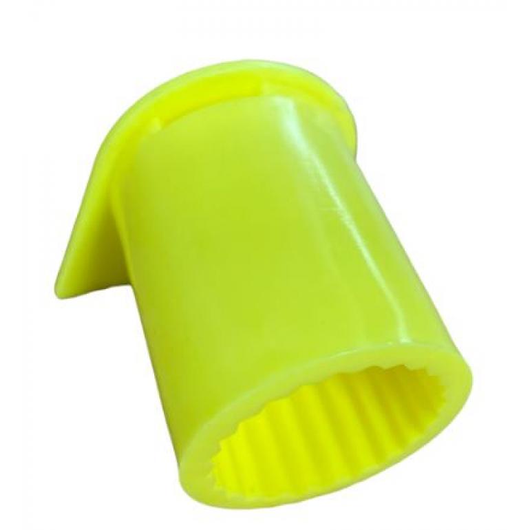 24MM SOLID YELLOW 'BARREL LONG REACH WHEEL NUT COVERS (EACH)