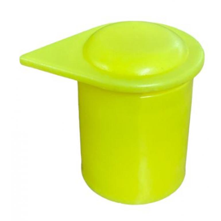 24MM SOLID YELLOW 'BARREL LONG REACH WHEEL NUT COVERS (PKT 10)