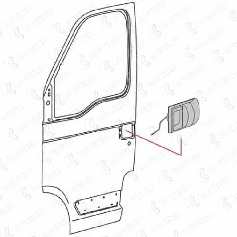 FRONT OUTER DOOR HANDLE PASSENGER SIDE LH