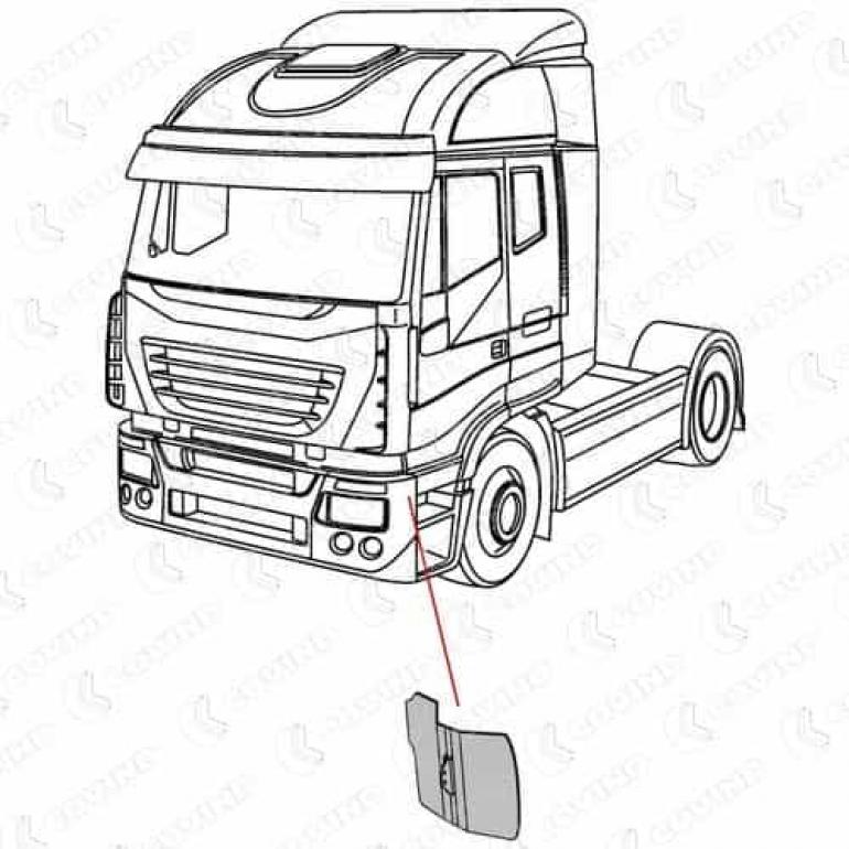 CAB DROPWING FRONT SECTION PASSENGER SIDE LH