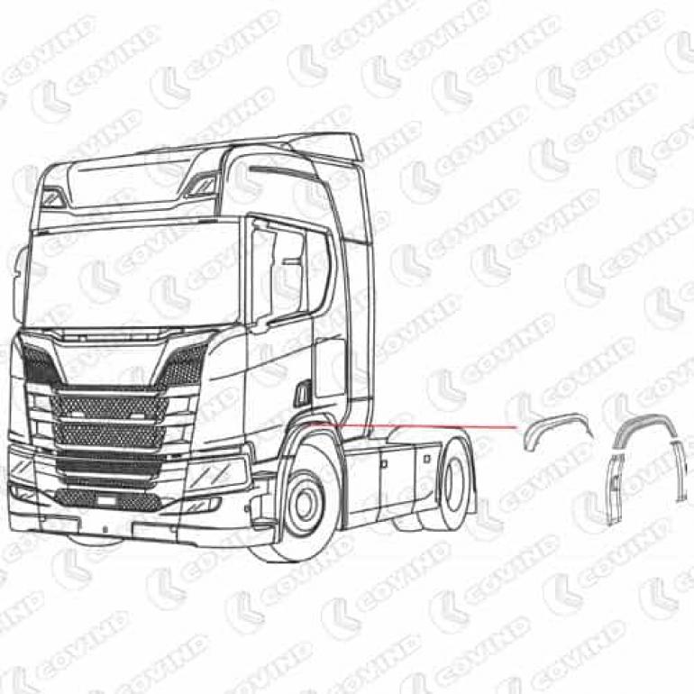 CAB WING TOP OUTER END PANEL PASSENGER SIDE LH