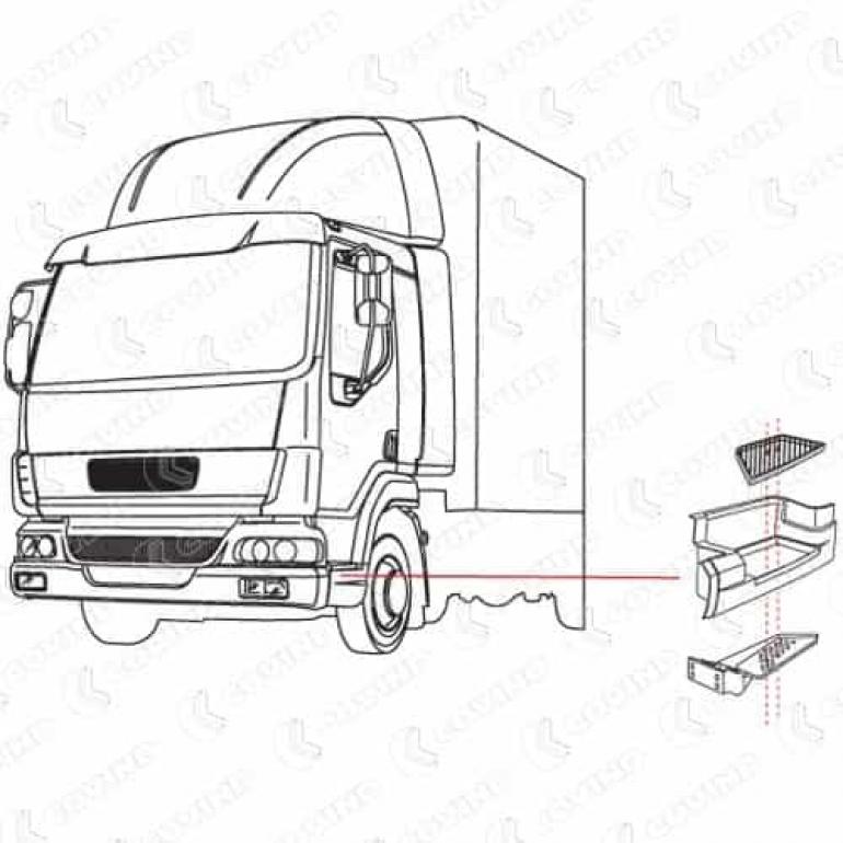 LOWER STEP SURROUND & UPPER STEPWING TREAD PLATE FITS RH OR LH