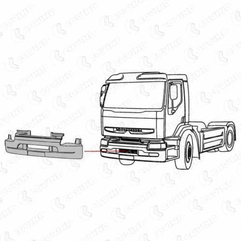 FRONT PLASTIC BUMPER WITHOUT FOG & SPOT LAMP HOLES