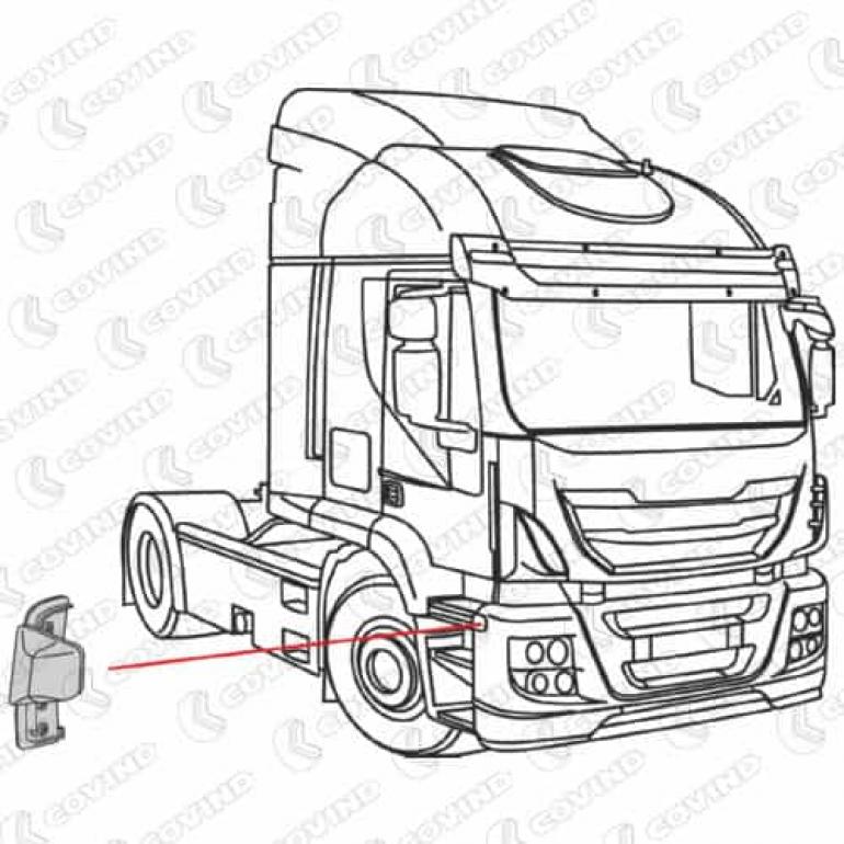 CLEAR SIDE REPEATER MARKER LAMP DRIVER SIDE RH