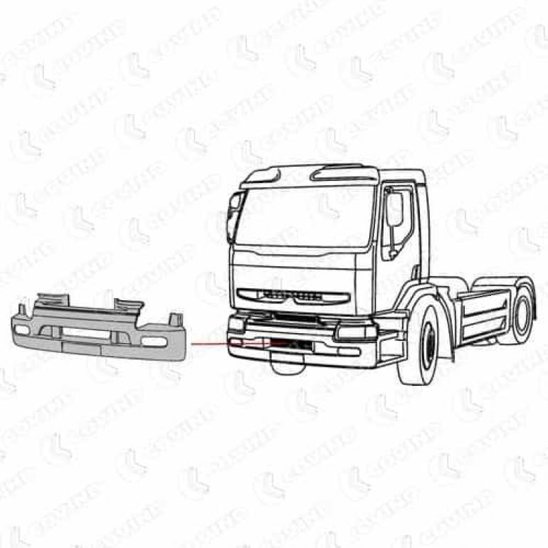 FRONT BUMPER WITHOUT SPOILER & WITH FOG LAMP HOLES