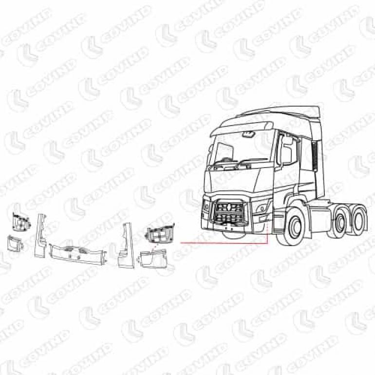 FRONT BUMPER CORNER MOUNTING BRACKET PASSENGER SIDE LH