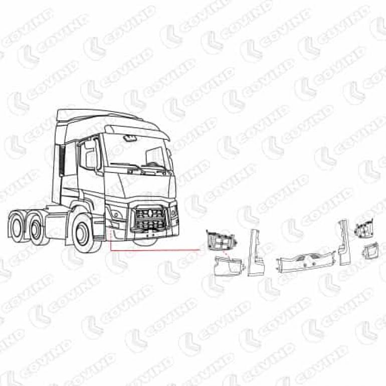 FRONT BUMPER CORNER MOUNTING BRACKET DRIVER SIDE RH