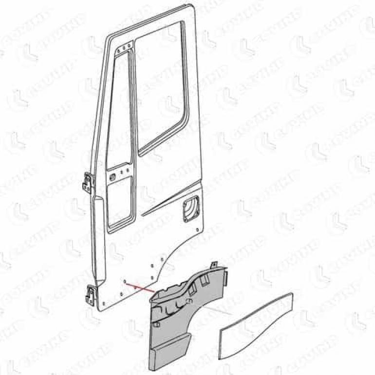 PRIMED DOOR EXTENSION PASSENGER LH