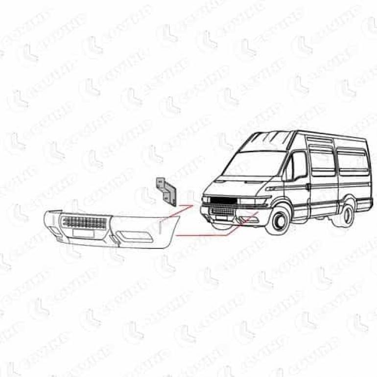 FRONT BUMPER BRACKET PASSENGER SIDE LH