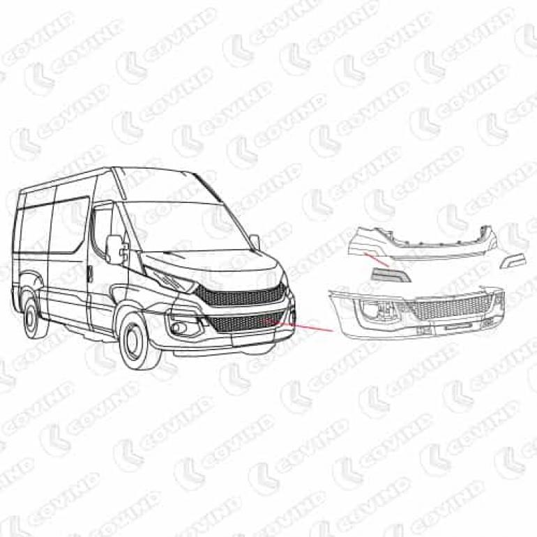 FRONT CENTRE PANEL END TRIM DRIVER SIDE RH