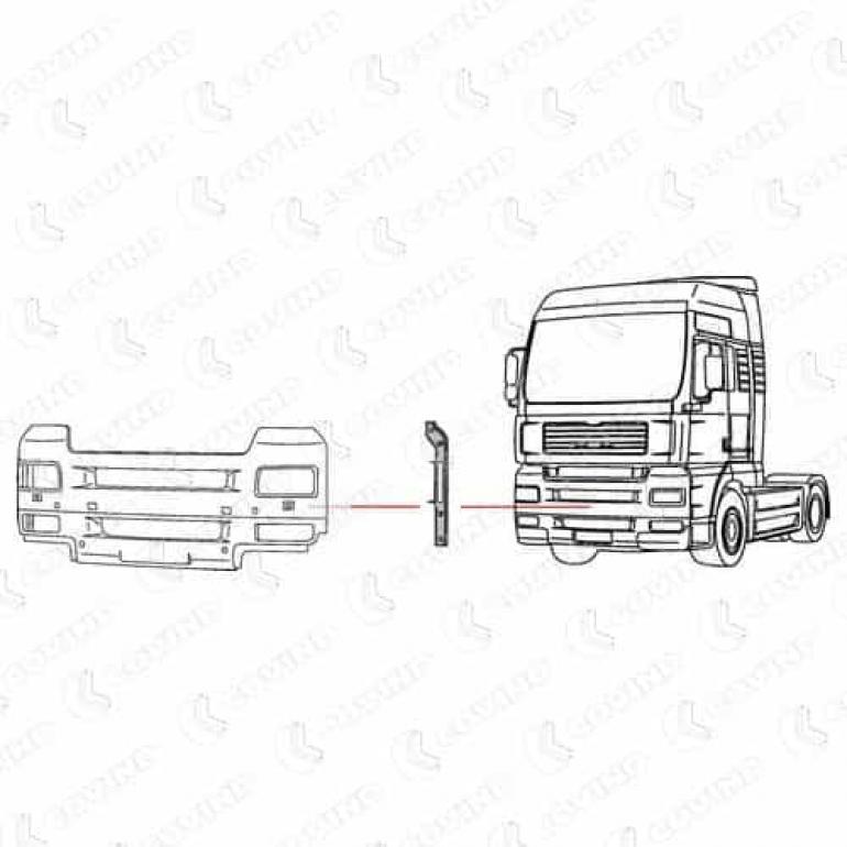 BUMPER END PANEL PASSENGER SIDE LH