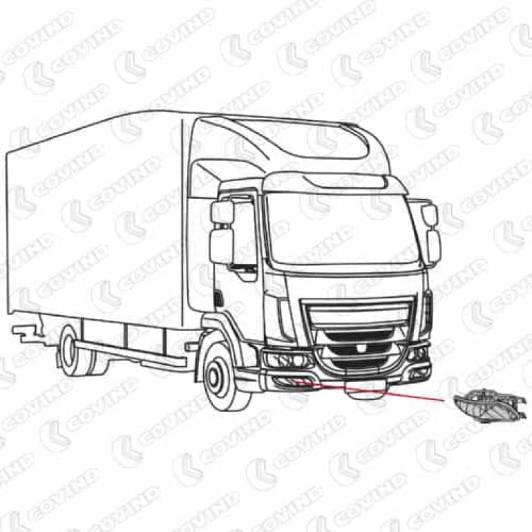 FRONT FOG LAMP DRIVER SIDE RH