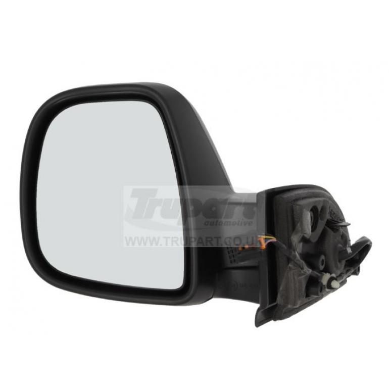 BLACK TEXTURED ELECTRIC ADJUST POWER FOLDING MIRROR HEAD PASSENGER SIDE LH