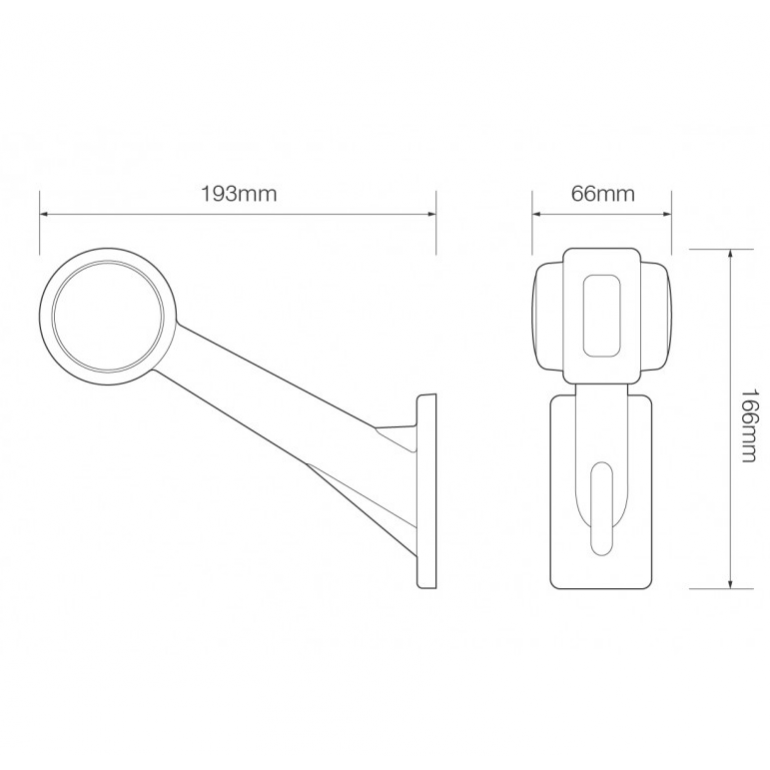 LED STALK END OUTLINE MARKER LAMP DRIVER SIDE RH