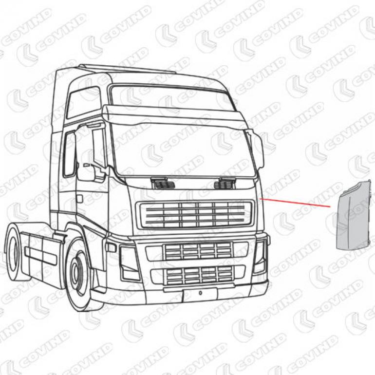 PRIMED CORNER PANEL DEFLECTOR PASSENGER SIDE LH