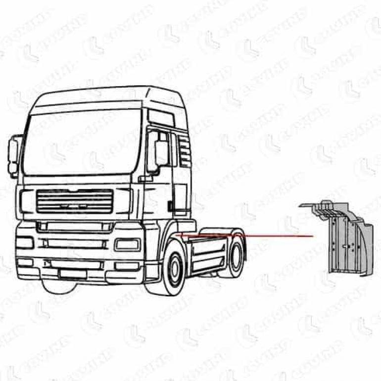 FRONT DROPWING REAR SECTION PASSENGER SIDE LH