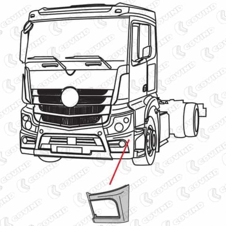 GREY BUMPER CORNER PASSENGER SIDE LH