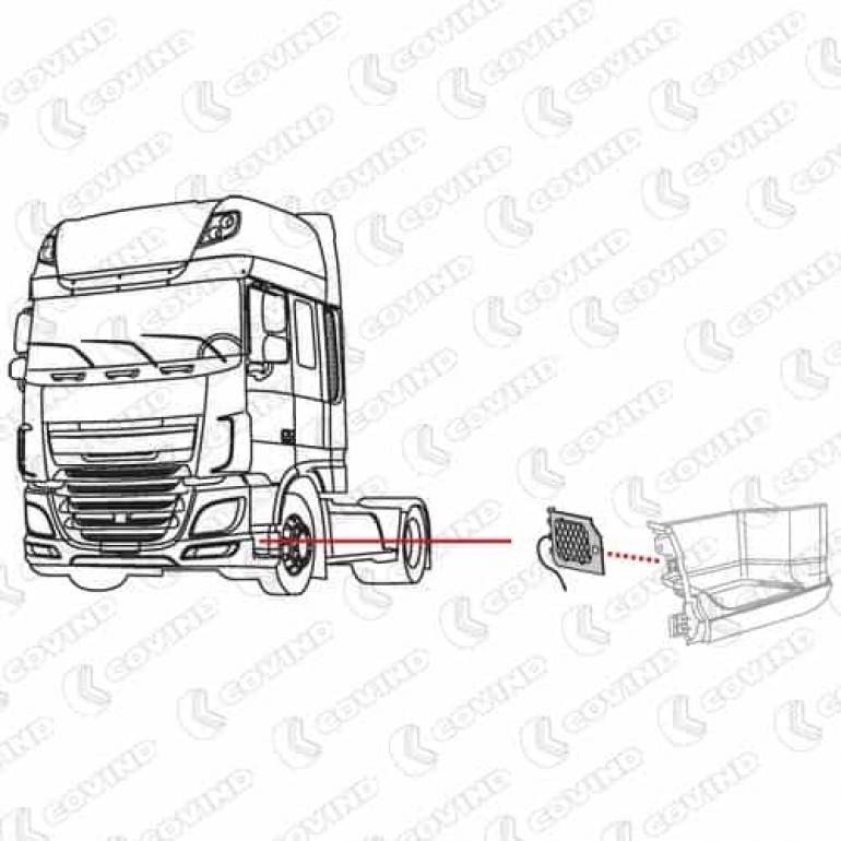 PRIMED LOWER STEP SURROUND BLANK PASSENGER SIDE LH