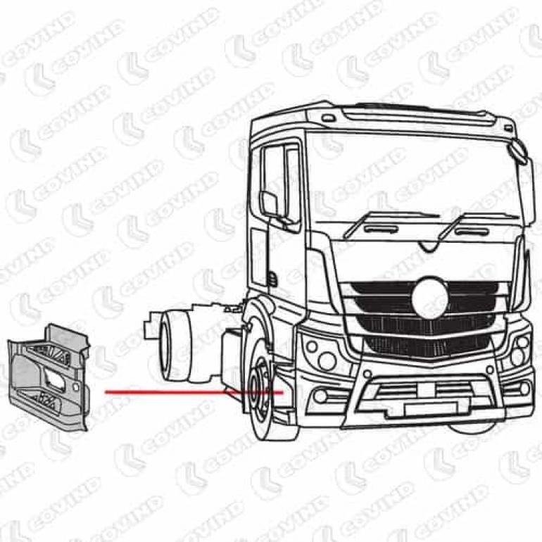 LOWER GREY STEP SURROUND DRIVER SIDE RH