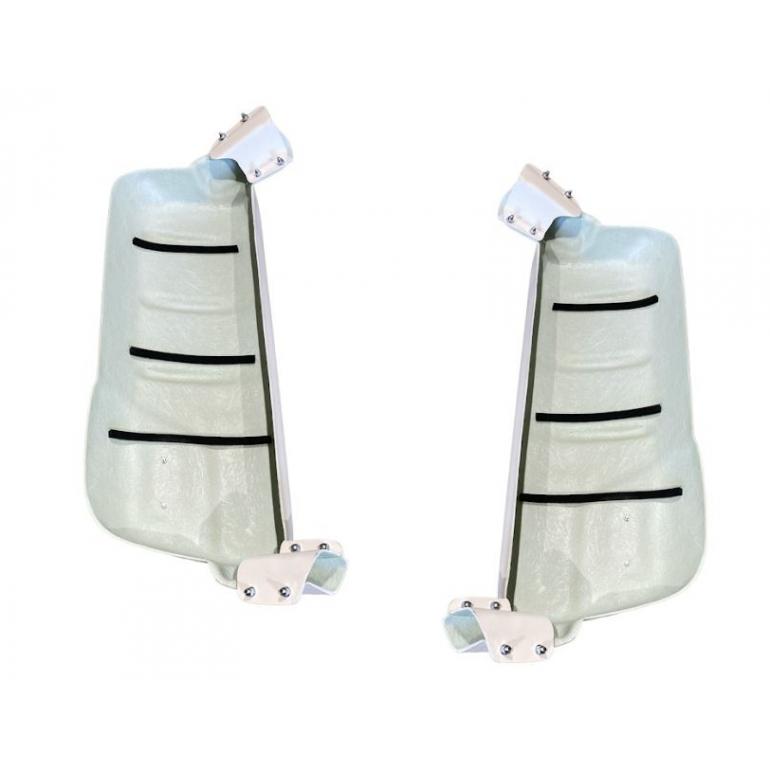 WHITE SUPER STRONG MIRROR GUARD SET RH & LH (PAIR)