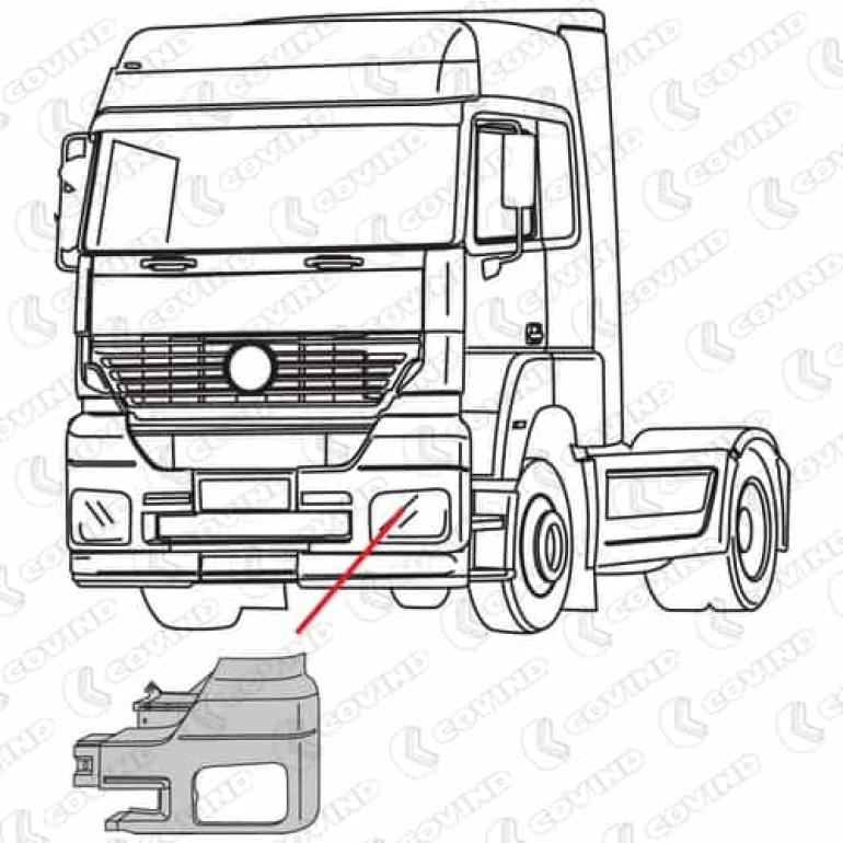 BUMPER CORNER PASSENGER SIDE LH