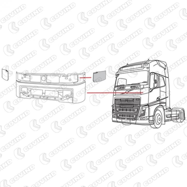 UPPER CORNER DEFLECTOR PANEL PASSENGER SIDE LH