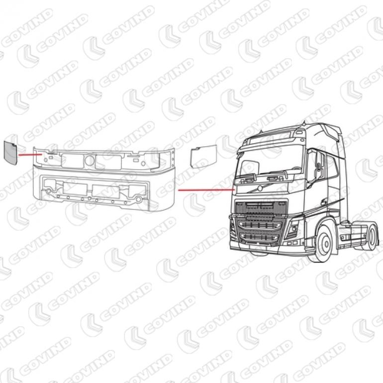 UPPER CORNER DEFLECTOR PANEL DRIVER SIDE RH