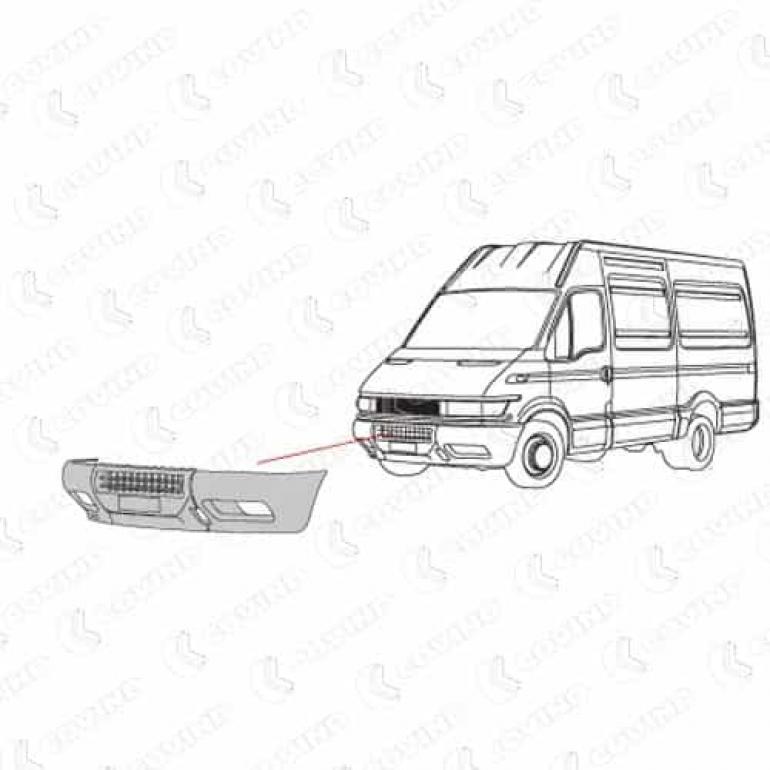 BLACK FRONT BUMPER WITH FOG LAMP HOLES