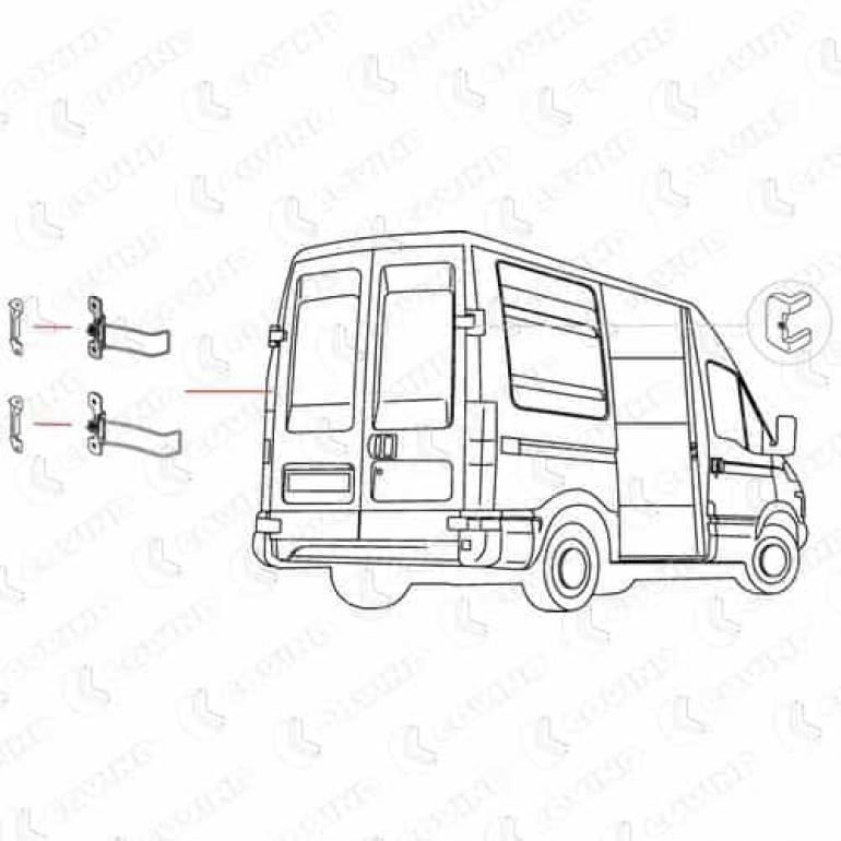 REAR DOOR LIMITER FITS RH OR LH